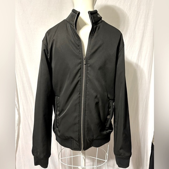 Paco RabanneMen's Black Front Full Zip Bomber Jacket Size Small